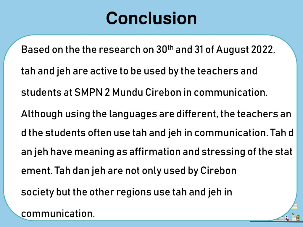 conclusion