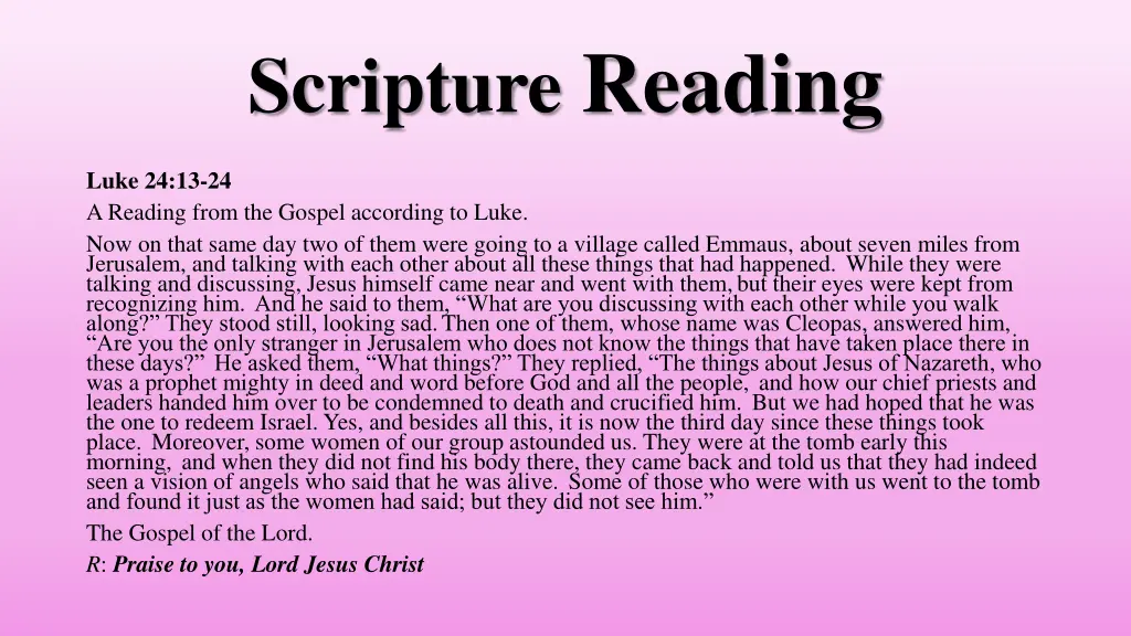 scripture reading 1