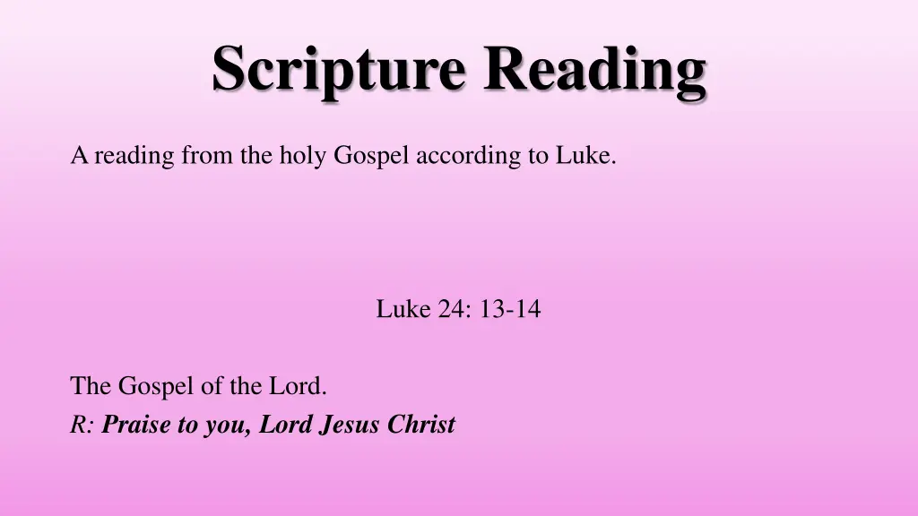 scripture reading