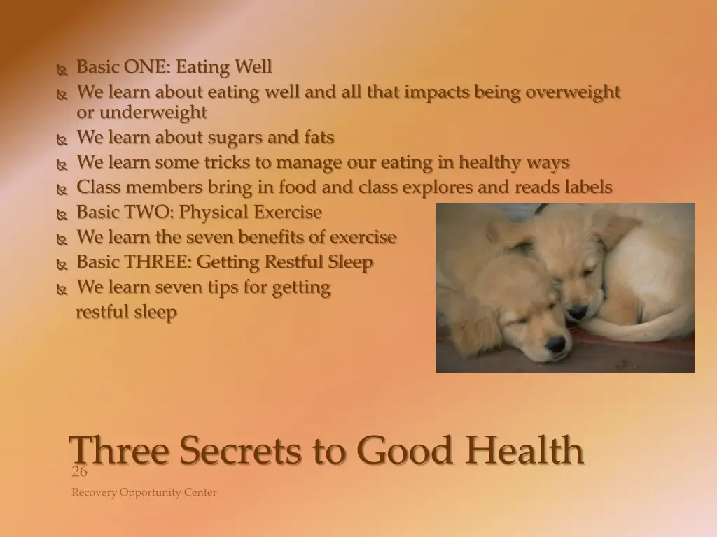 basic one eating well