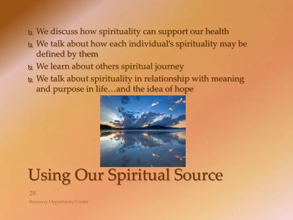 we discuss how spirituality can support our health