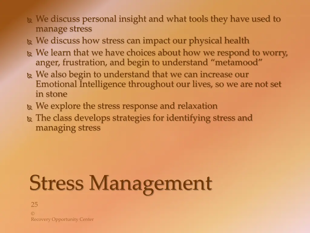 we discuss personal insight and what tools they