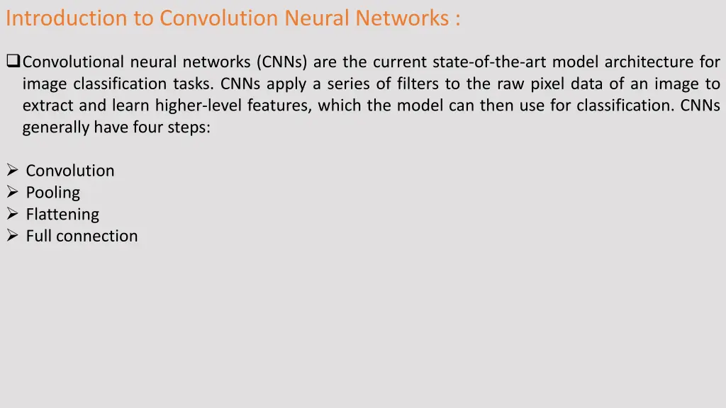 introduction to convolution neural networks