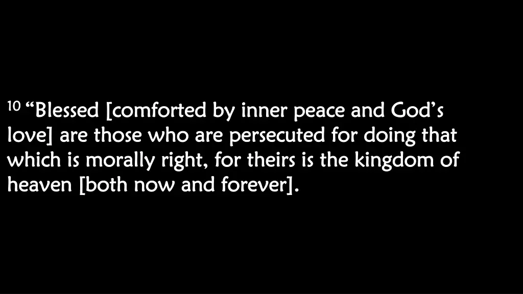 10 10 blessed blessed comforted by inner peace