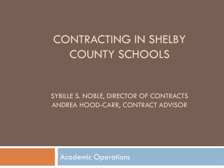 contracting in shelby county schools