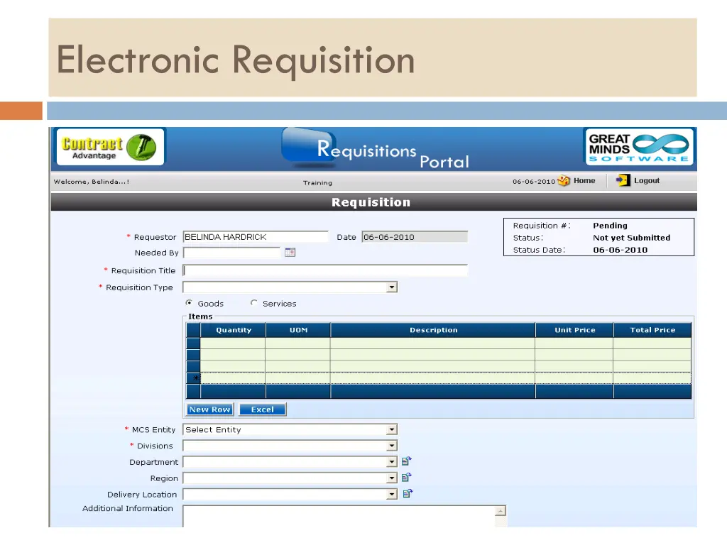 electronic requisition