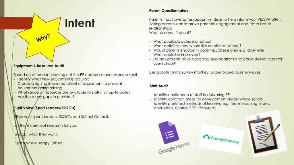 parent questionnaires