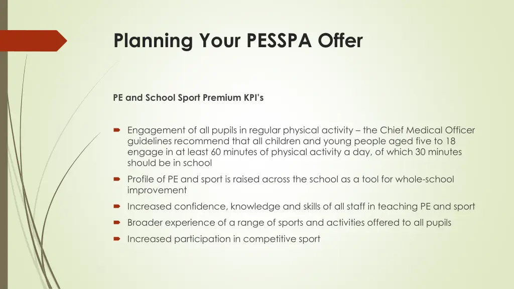 planning your pesspa offer