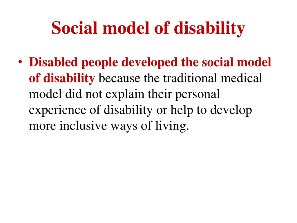 social model of disability 1