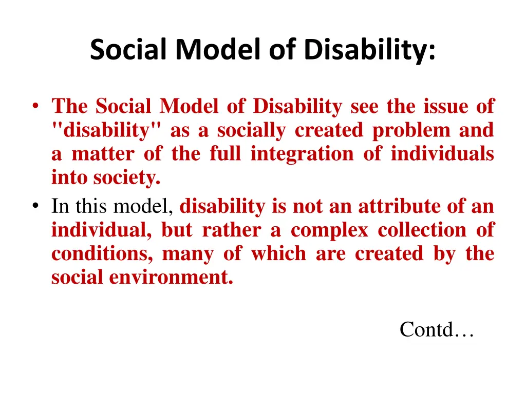social model of disability