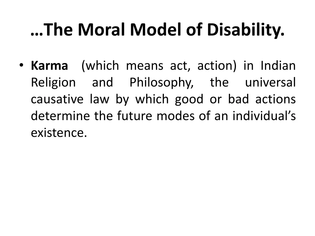 the moral model of disability 1