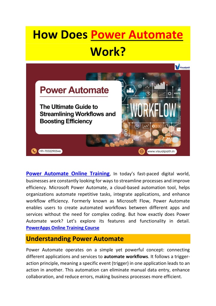 how does power automate work