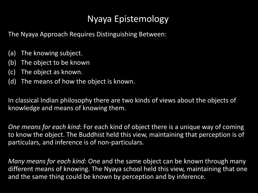 nyaya epistemology 1