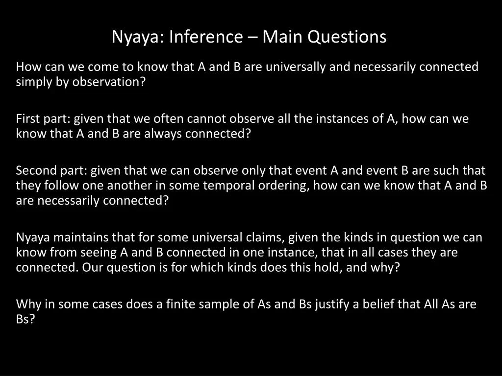 nyaya inference main questions