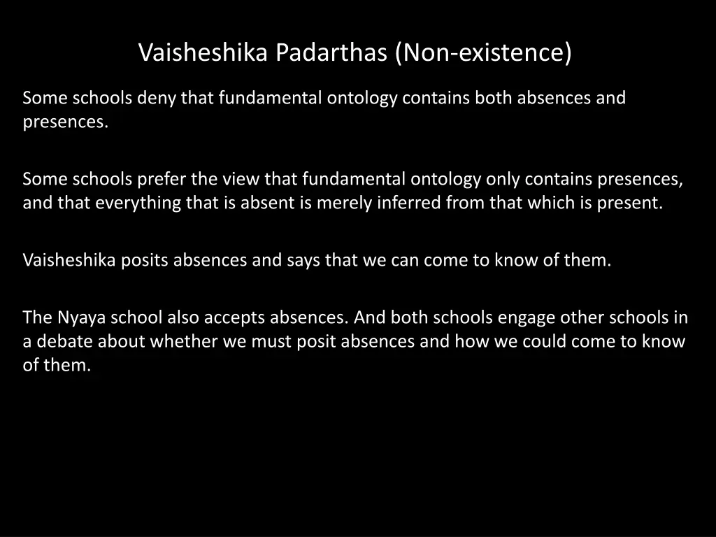 vaisheshika padarthas non existence 2