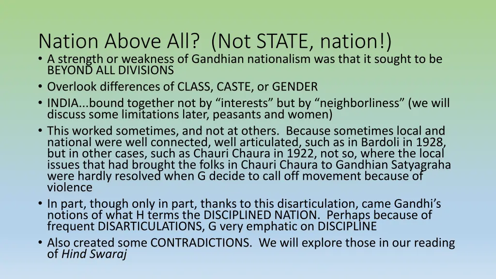nation above all not state nation a strength