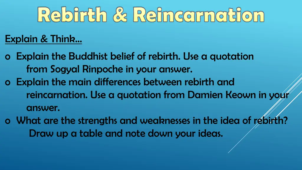 rebirth reincarnation 1