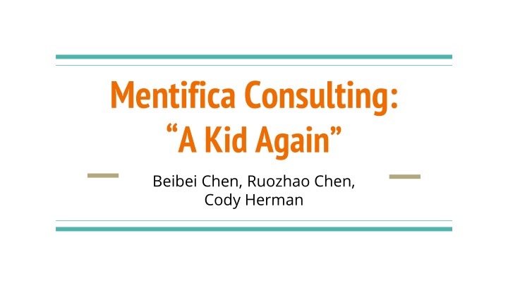 mentifica consulting a kid again beibei chen