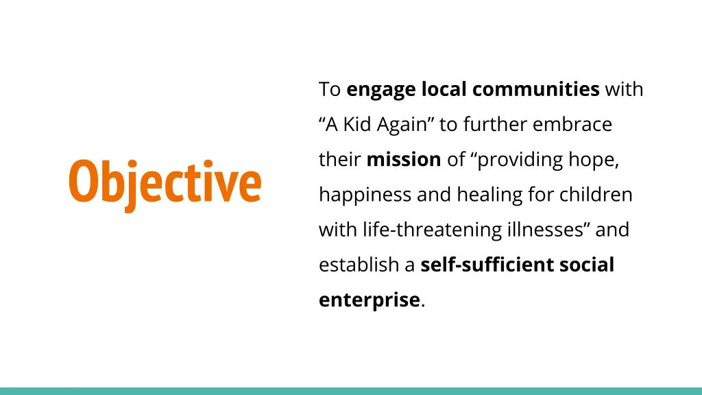 to engage local communities with a kid again