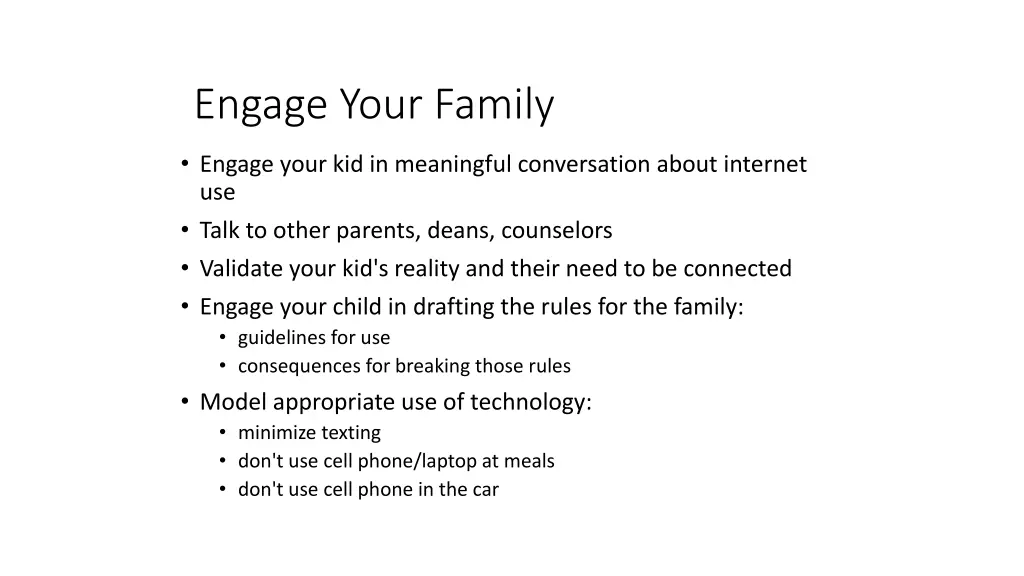engage your family