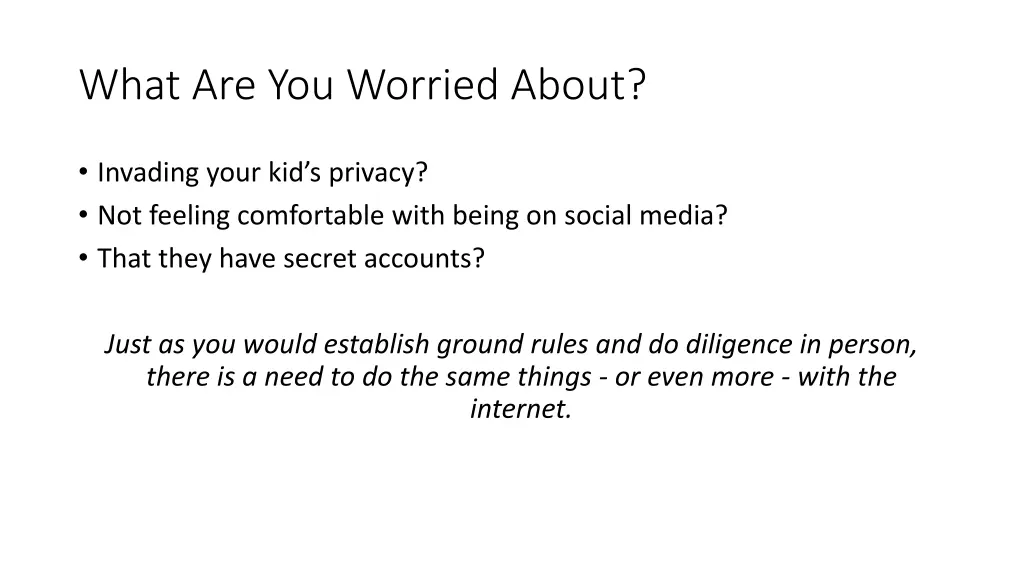 what are you worried about