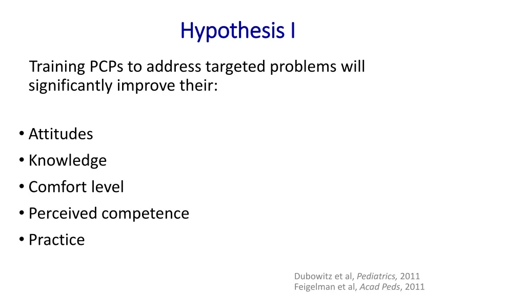 hypothesis i hypothesis i