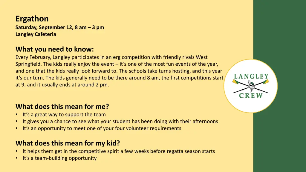 ergathon saturday september 12 8 am 3 pm langley