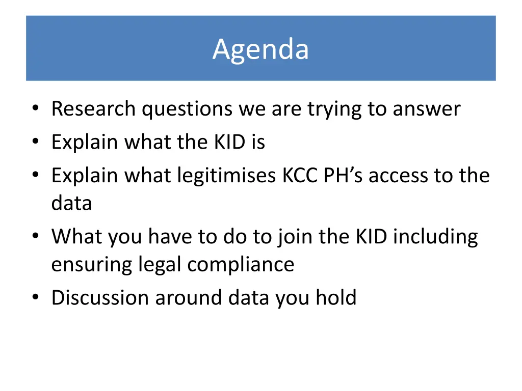 agenda
