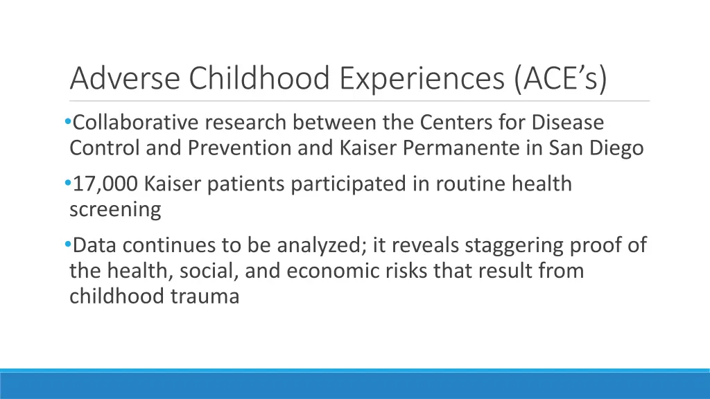 adverse childhood experiences ace s collaborative