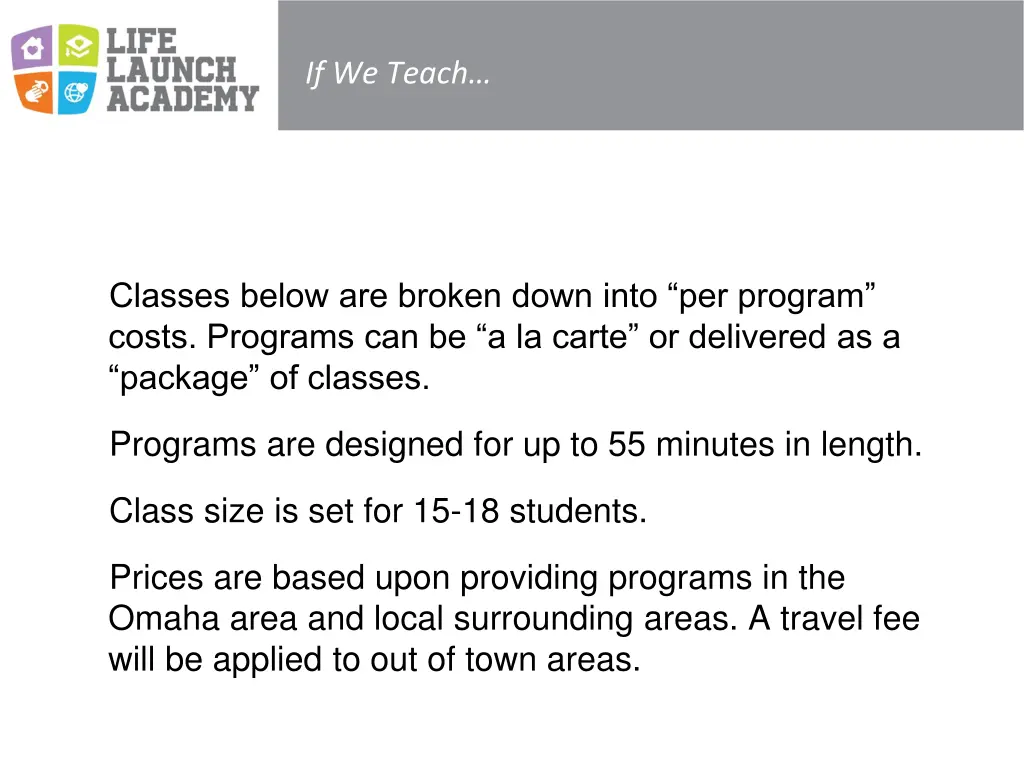 if we teach