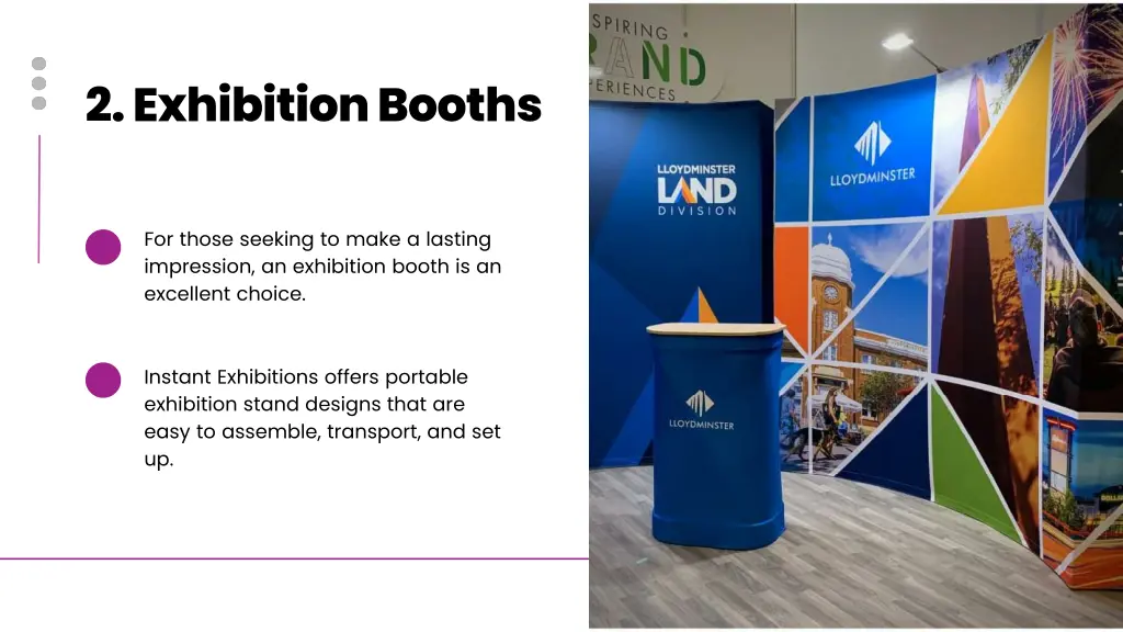 2 exhibition booths