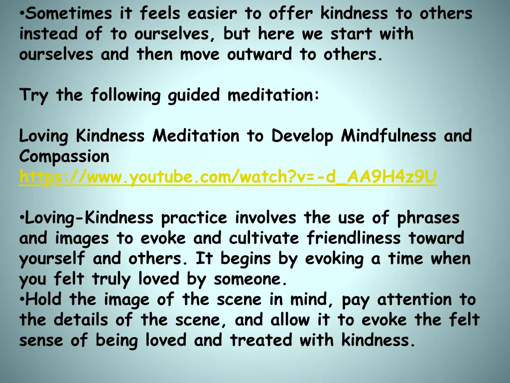 sometimes it feels easier to offer kindness