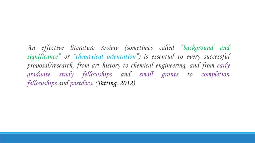 an effective literature review sometimes called