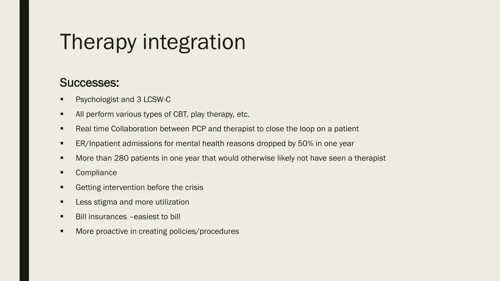 therapy integration
