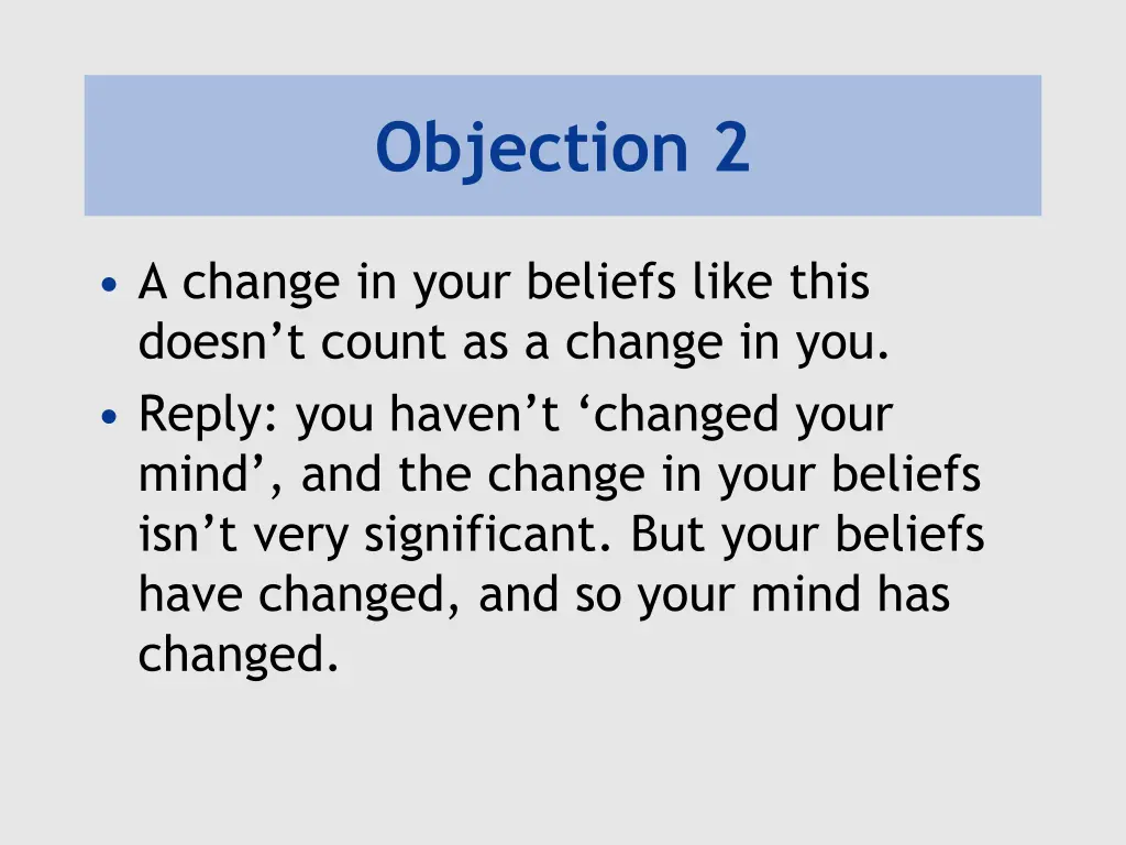 objection 2