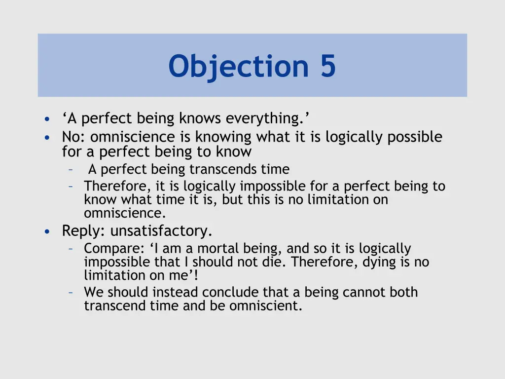 objection 5