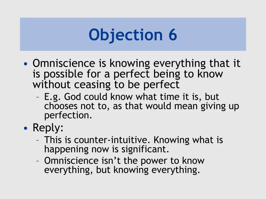 objection 6