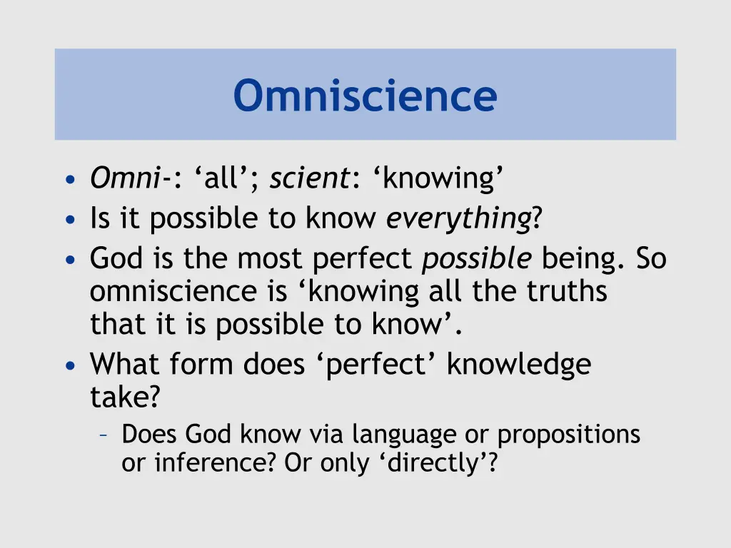 omniscience