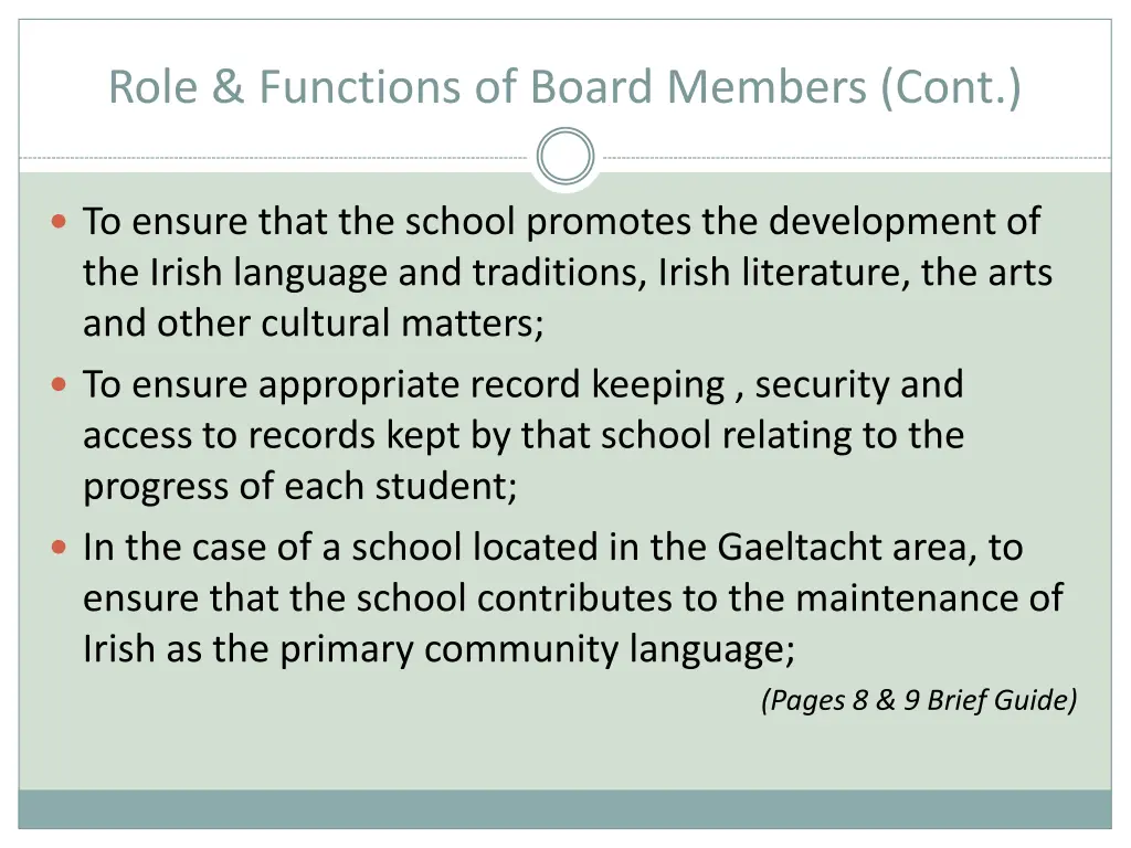 role functions of board members cont 1