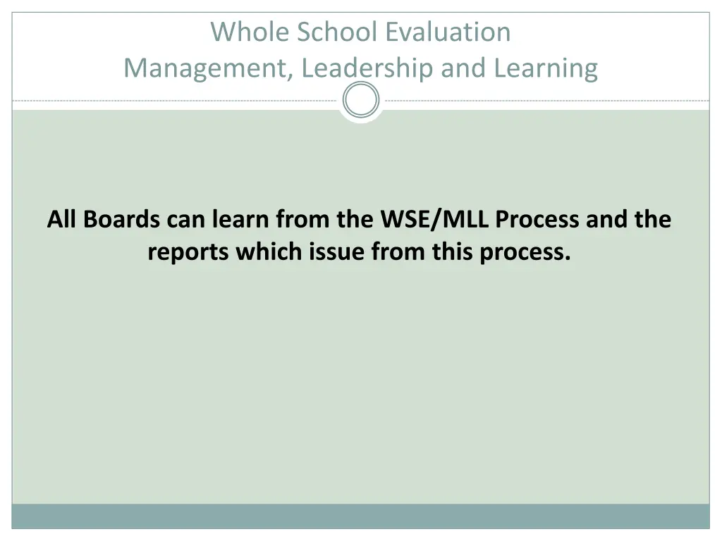 whole school evaluation management leadership