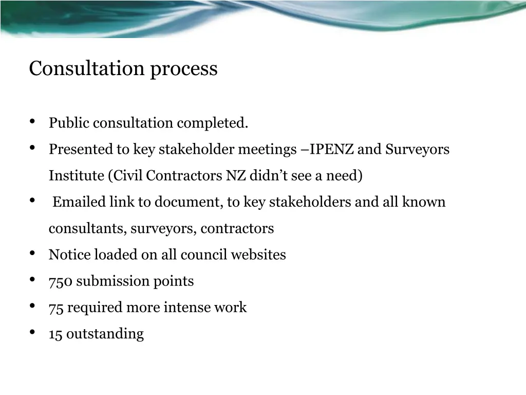consultation process