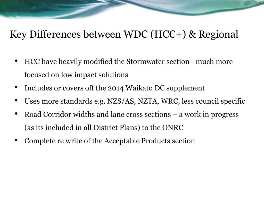 key differences between wdc hcc regional