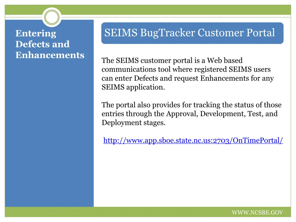 seims bugtracker customer portal