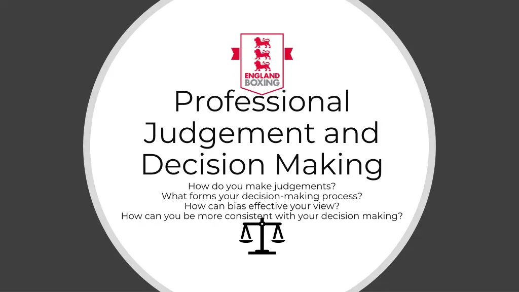 professional judgement and decision making