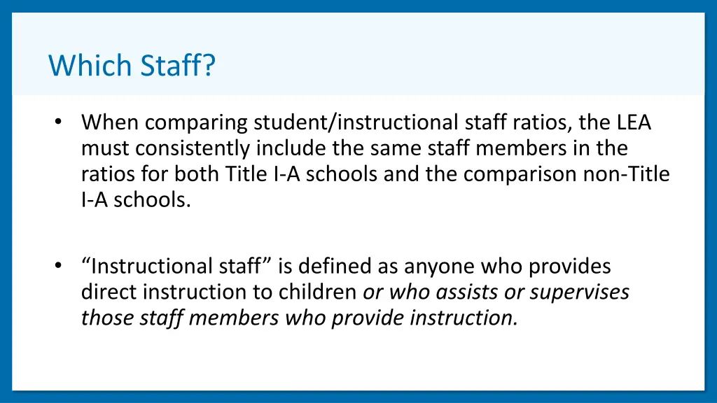 which staff 1