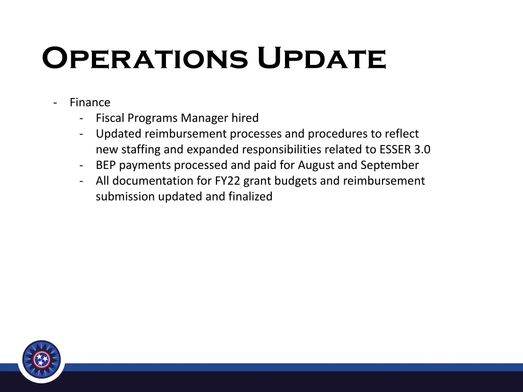 operations update