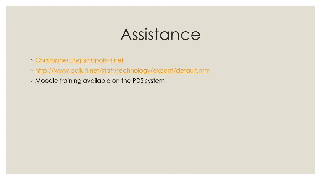 assistance
