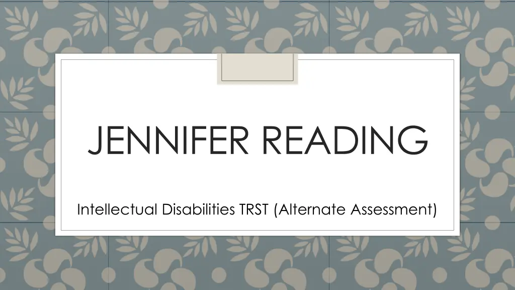 jennifer reading