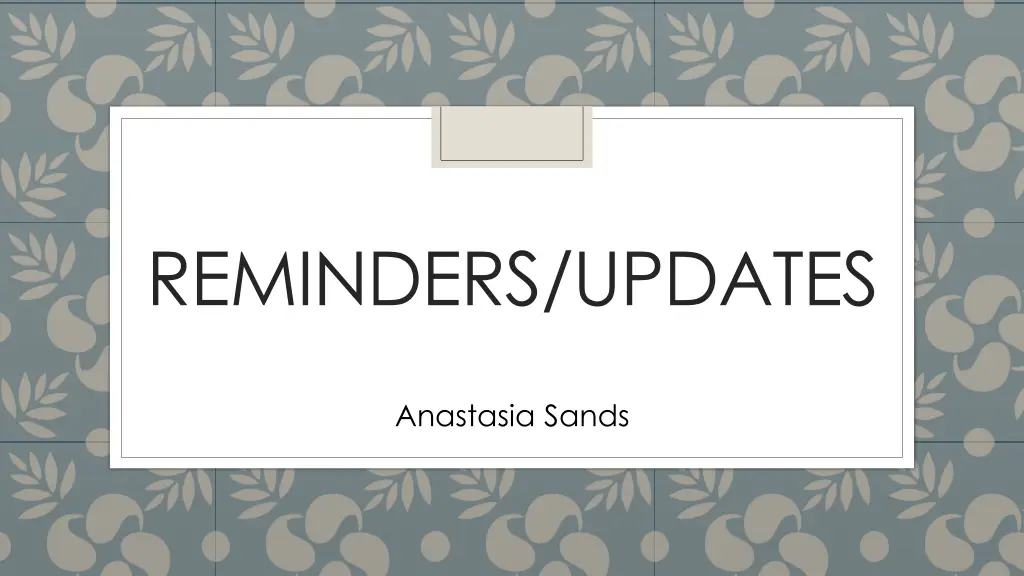 reminders updates
