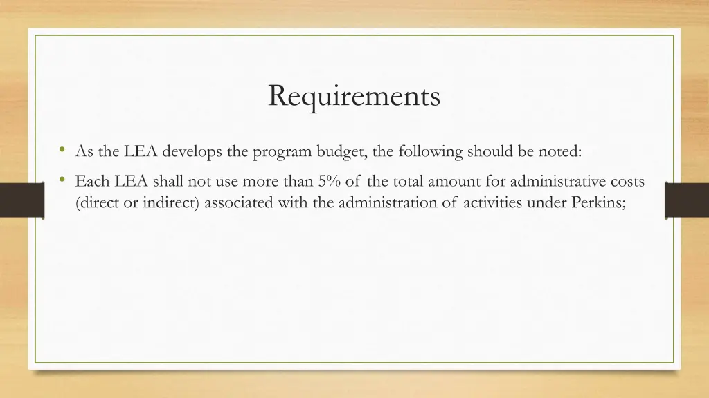 requirements